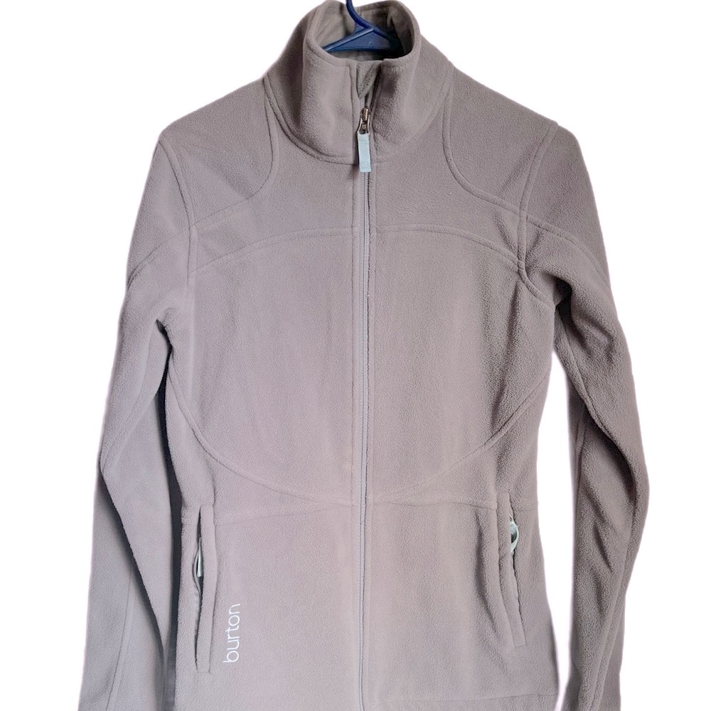 Burton Dryride Gray Fleece Jacket SZ S Gorpcore Cabincore Outdoors Skiing Casual